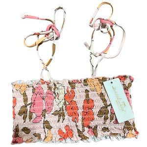 Bikini top smocked Beach Joy size S NWT!